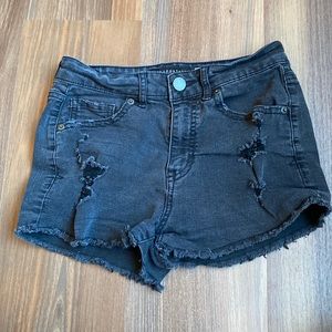 Aeropostale Distressed Black Shorts